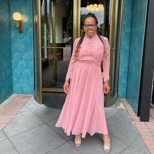 Vintage Jack Bryan Dress, size 8-10 – Made in USA- 1970s–1980s-Made in: USA